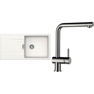 Set Schock S8-3 (dřez Mono D-100L Polaris + baterie Epos Nerezový vzhled)