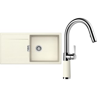 Set Schock S8-7 (dřez Mono D-100L Magnolia + baterie SC-520.120 Magnolia)