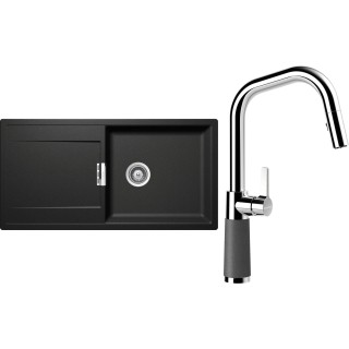 Set Schock S8-9 (dřez Mono D-100L Stone + baterie SC-530.120 Stone)