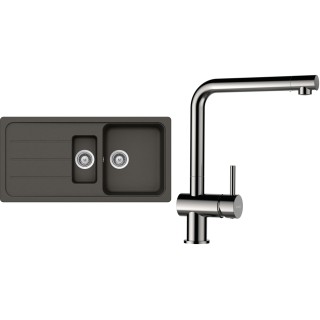 Set Schock S29-5 (dřez Formhaus D-150L Asphalt + baterie Epos Nerezový vzhled)