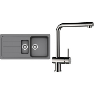 Set Schock S29-5 (dřez Formhaus D-150L Croma + baterie Epos Nerezový vzhled)