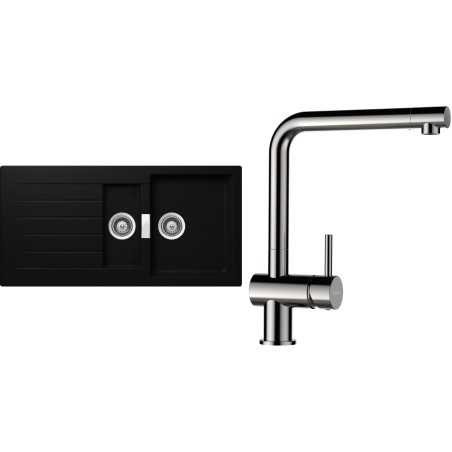 Set Schock S3-3 (dřez Signus D-150 Puro + baterie Epos Nerezový vzhled)