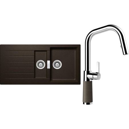 Set Schock S3-9 (dřez Signus D-150 Bronze + baterie SC-530.120 Bronze)