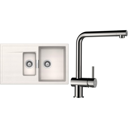 Set Schock S7-3 (dřez Mono D-150 Polaris + baterie Epos Nerezový vzhled)