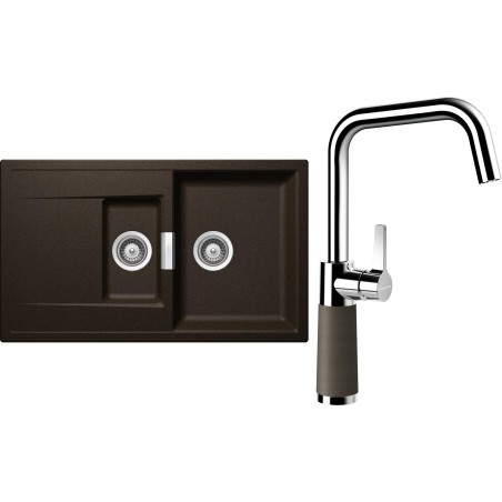 Set Schock S7-8 (dřez Mono D-150 Bronze + baterie SC-530 Bronze)