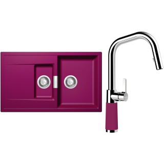 Set Schock S7-9 (dřez Mono D-150 Berry + baterie SC-530.120 Berry)