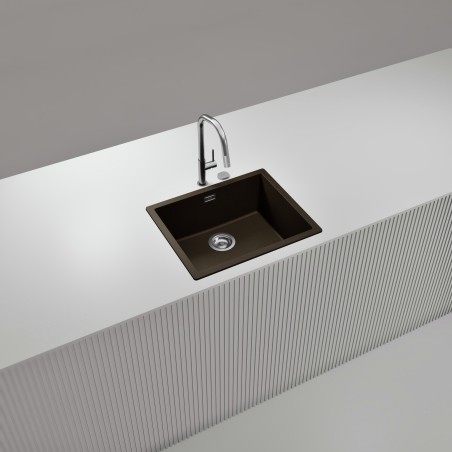 Kuchyňský dřez Schock Kaia N-100L Bronze, montáž do roviny