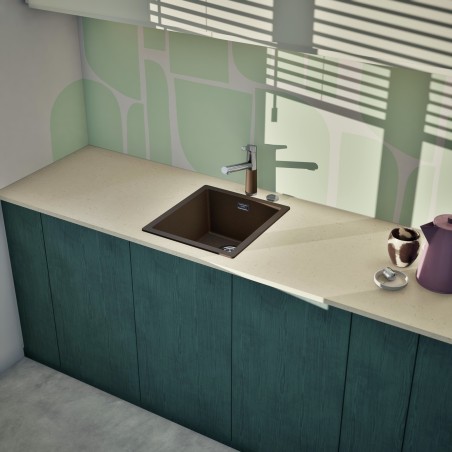 Kuchyňský dřez Schock Kaia N-100S Bronze, horní montáž