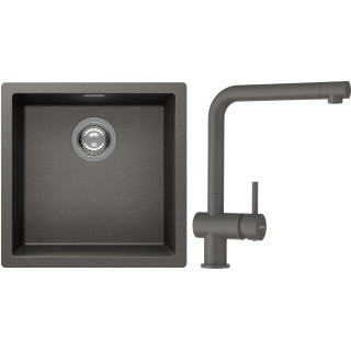 Set Schock S13-1 (dřez Kaia N-100 Silverstone + baterie Epos Silverstone)