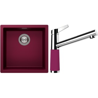 Set Schock S13-4 (dřez Kaia N-100 Berry + baterie SC-510 Berry)