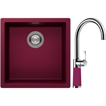 Set Schock S13-6 (dřez Kaia N-100 Berry + baterie SC-520 Berry)