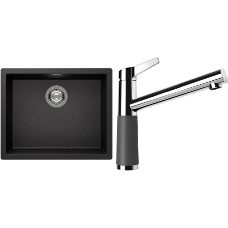 Set Schock S14-4 (dřez Kaia N-100L Stone + baterie SC-510 Stone)