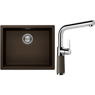 Set Schock S14-10 (dřez Kaia N-100L Bronze + baterie SC-540 Bronze)