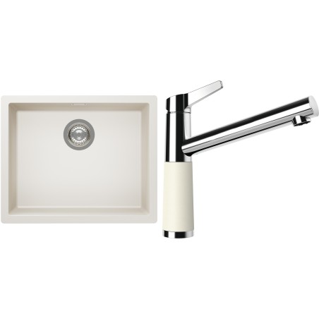 Set Schock S14-4 (dřez Kaia N-100L Magnolia + baterie SC-510 Magnolia)