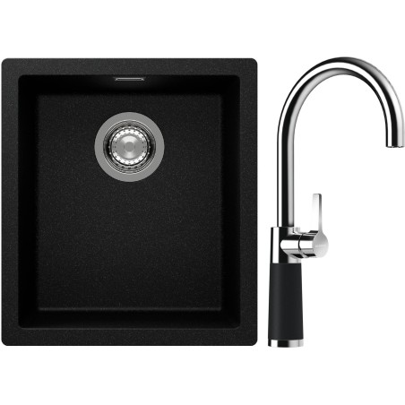 Set Schock S12-6 (dřez Kaia N-100S Magma + baterie SC-520 Magma)