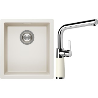 Set Schock S12-10 (dřez Kaia N-100S Magnolia + baterie SC-540 Magnolia)