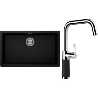 Set Schock S15-8 (dřez Kaia N-100XL Magma + baterie SC-530 Magma)