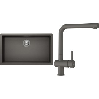 Set Schock S15-1 (dřez Kaia N-100XL Silverstone + baterie Epos Silverstone)