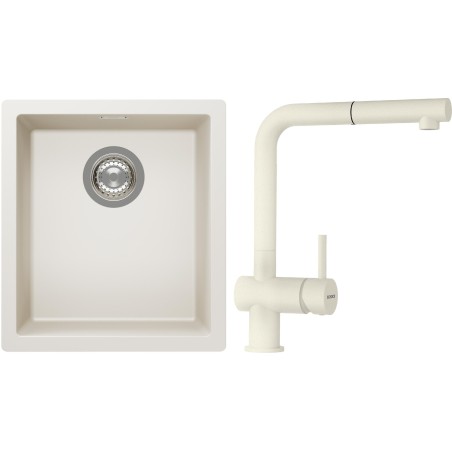 Set Schock S12-2 (dřez Kaia N-100S Magnolia + baterie Epos.120 Magnolia)