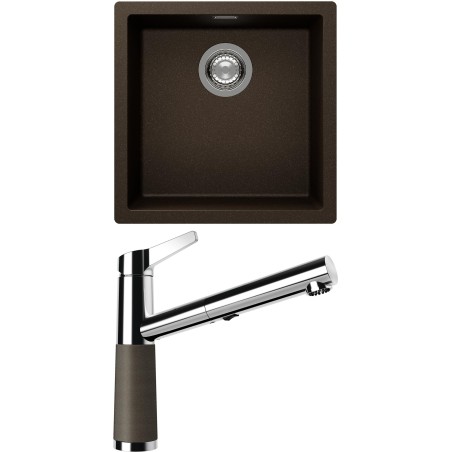 Set Schock S13-5 (dřez Kaia N-100 Bronze + baterie SC-510.120 Bronze)