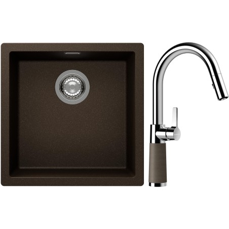 Set Schock S13-7 (dřez Kaia N-100 Bronze + baterie SC-520.120 Bronze)