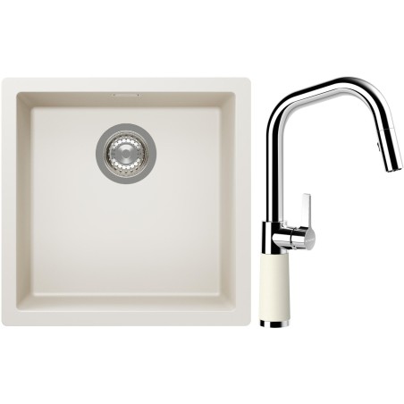 Set Schock S13-9 (dřez Kaia N-100 Magnolia + baterie SC-530.120 Magnolia)