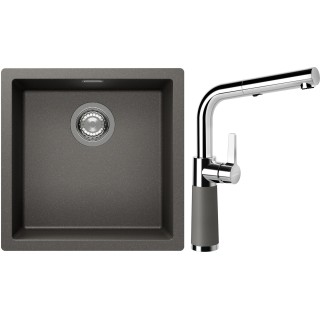 Set Schock S13-11 (dřez Kaia N-100 Silverstone + baterie SC-540.120 Silverstone)