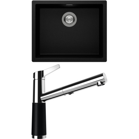 Set Schock S14-5 (dřez Kaia N-100L Puro + baterie SC-510.120 Puro)