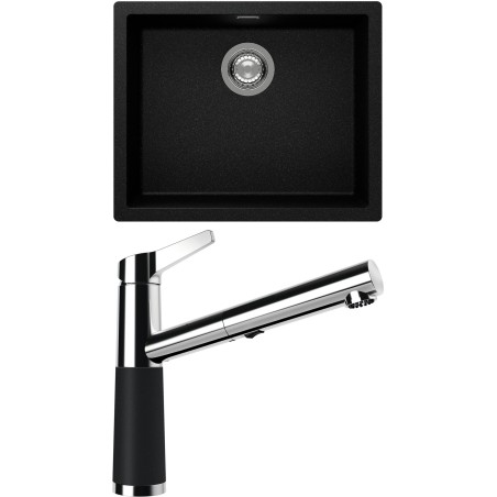 Set Schock S14-5 (dřez Kaia N-100L Magma + baterie SC-510.120 Magma)