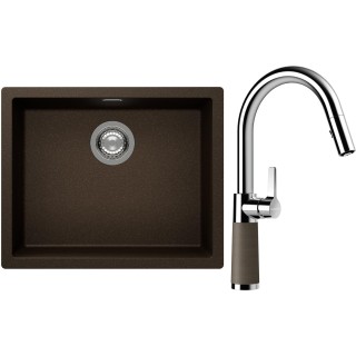 Set Schock S14-7 (dřez Kaia N-100L Bronze + baterie SC-520.120 Bronze)