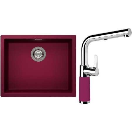 Set Schock S14-11 (dřez Kaia N-100L Berry + baterie SC-540.120 Berry)