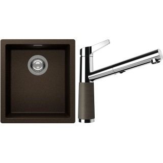 Set Schock S12-5 (dřez Kaia N-100S Bronze + baterie SC-510.120 Bronze)