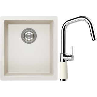 Set Schock S12-9 (dřez Kaia N-100S Magnolia + baterie SC-530.120 Magnolia)