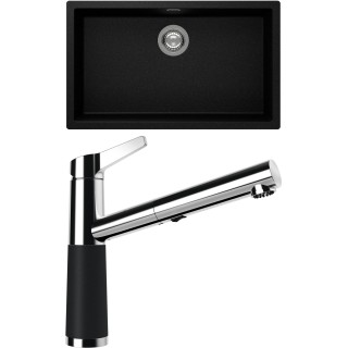 Set Schock S15-5 (dřez Kaia N-100XL Magma + baterie SC-510.120 Magma)