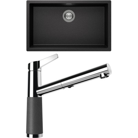 Set Schock S15-5 (dřez Kaia N-100XL Stone + baterie SC-510.120 Stone)