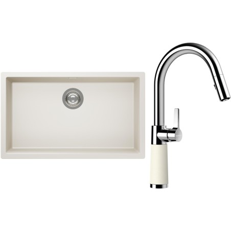 Set Schock S15-7 (dřez Kaia N-100XL Magnolia + baterie SC-520.120 Magnolia)