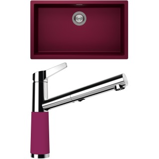 Set Schock S15-5 (dřez Kaia N-100XL Berry + baterie SC-510.120 Berry)
