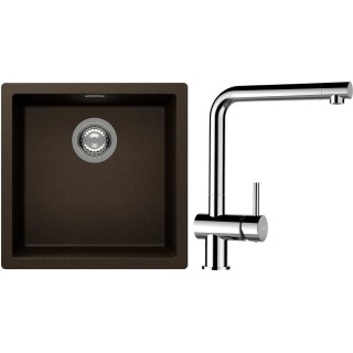 Set Schock S13-12 (dřez Kaia N-100 Bronze + baterie Epos Chrom)