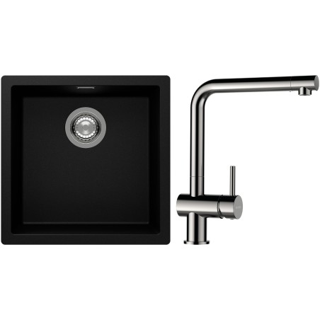 Set Schock S13-3 (dřez Kaia N-100 Puro + baterie Epos Nerezový vzhled)