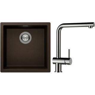 Set Schock S13-3 (dřez Kaia N-100 Bronze + baterie Epos Nerezový vzhled)