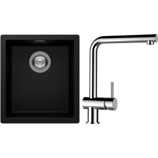 Set Schock S12-12 (dřez Kaia N-100S Magma + baterie Epos Chrom)