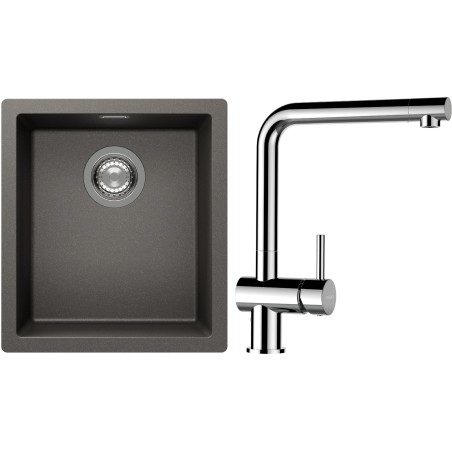 Set Schock S12-12 (dřez Kaia N-100S Silverstone + baterie Epos Chrom)