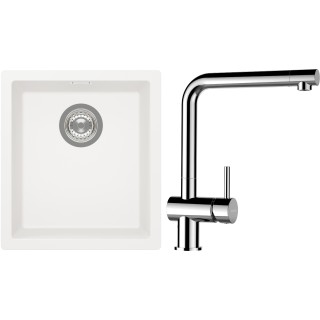 Set Schock S12-12 (dřez Kaia N-100S Polaris + baterie Epos Chrom)