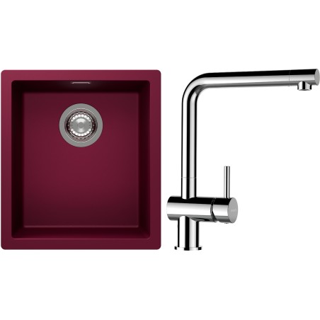 Set Schock S12-12 (dřez Kaia N-100S Berry + baterie Epos Chrom)