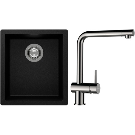 Set Schock S12-3 (dřez Kaia N-100S Magma + baterie Epos Nerezový vzhled)