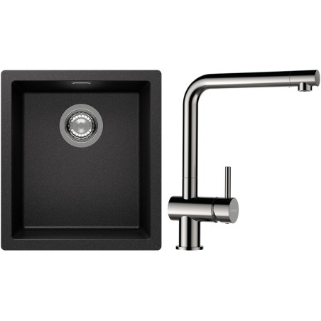 Set Schock S12-3 (dřez Kaia N-100S Stone + baterie Epos Nerezový vzhled)