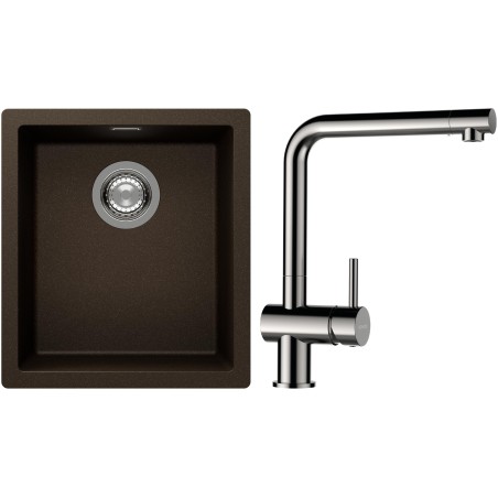 Set Schock S12-3 (dřez Kaia N-100S Bronze + baterie Epos Nerezový vzhled)