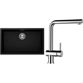 Set Schock S15-12 (dřez Kaia N-100XL Magma + baterie Epos Chrom)