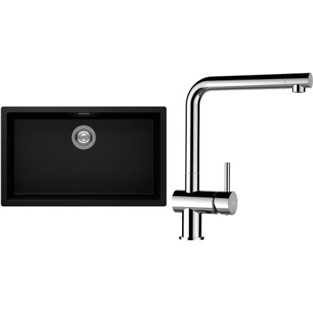 Set Schock S15-12 (dřez Kaia N-100XL Magma + baterie Epos Chrom)