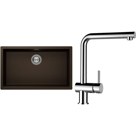 Set Schock S15-12 (dřez Kaia N-100XL Bronze + baterie Epos Chrom)